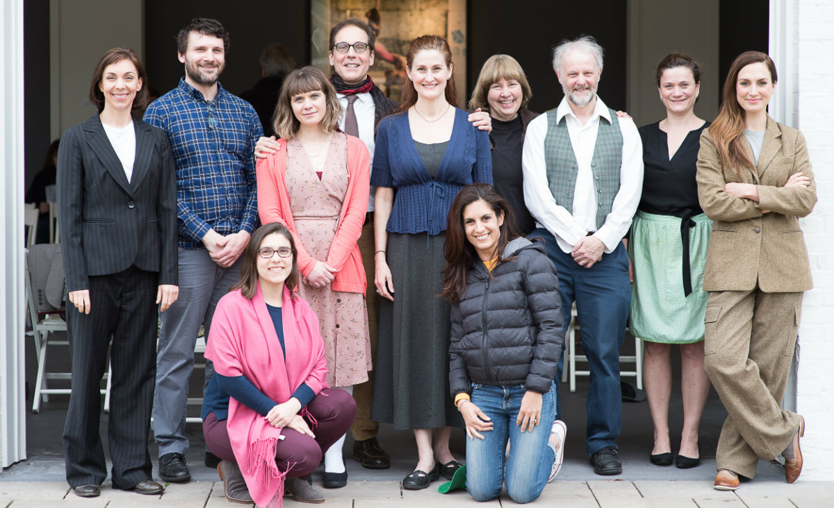 Caroline Kinsolving (far right) and the cast of "Our Town."