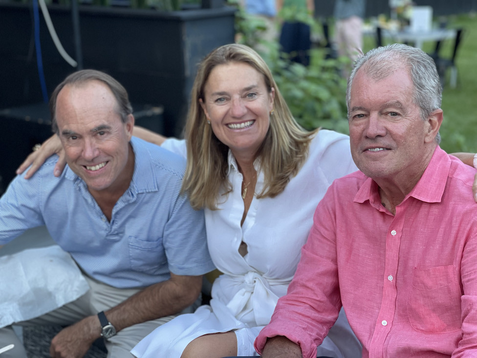 Thaddeus Gray, Elyse Harney and Scott Morris. Elyse Harney Real Estate sponsored the event.