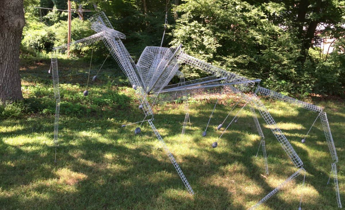 Tim Prentice,&nbsp;&ldquo;Charlotte,"wiire mesh, stainless steel and lead, 1984.