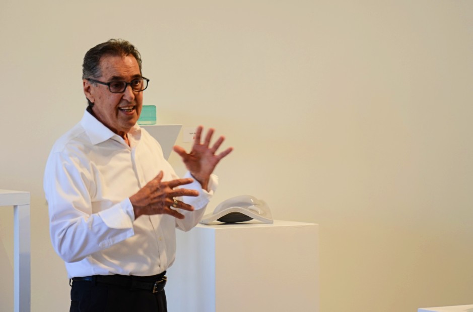 Locally known and internationally recognized, Tom Patti was born, raised and still works in Pittsfield so it was no surprise that many friends and collectors filled the gallery to hear Patti discuss the origins of his work that began with a discarded Vitrolite, a type of glass, tile discovered on Tyler Street in the seventies.