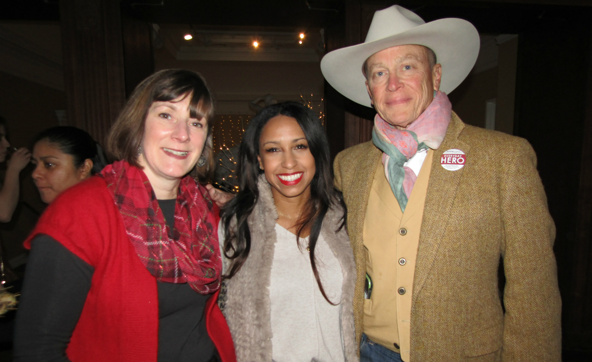 Lori Kiely, Museum board member Rachel Melendez-Mabee, and local hero Robin McGraw