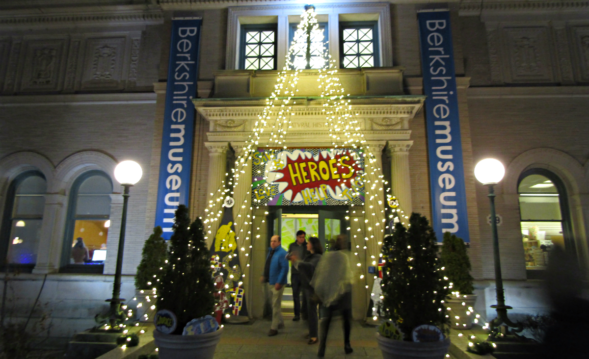 A tree of lights greeted visitors at the entrance.