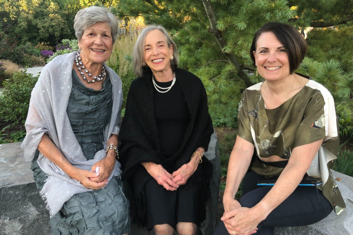 Jane Trombley, an Art Omi board member; Amy Adler and Laura Weiss Jane Trombley, an Art Omi board member; Amy Adler and Laura Weiss