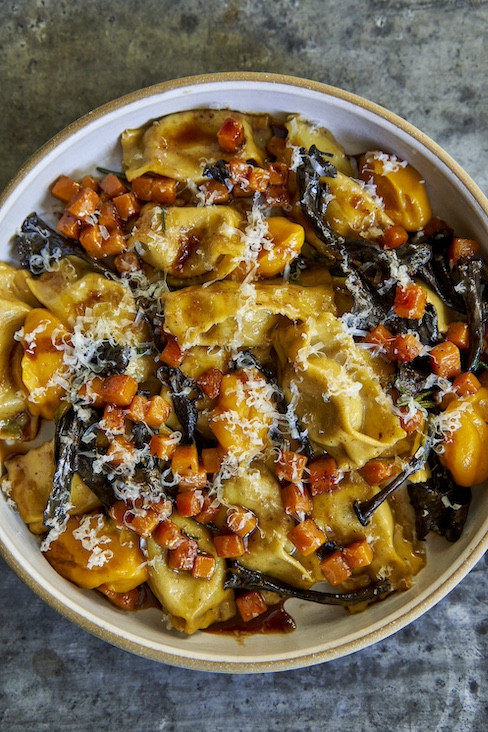 Koginut squash risotto with koginut squash, chanterelles, Burgundy truffle. Photo: Jim Henkens Koginut squash risotto with koginut squash, chanterelles, Burgundy truffle. Photo: Jim Henkens