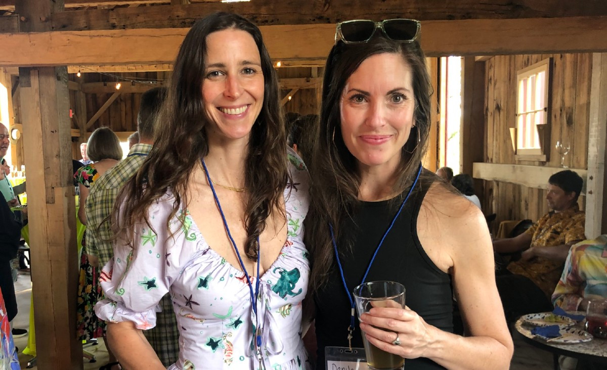 VIM&#39;s Sarah Trudgeon with Danile Kelly, a physical thearpist and VIM volunteer