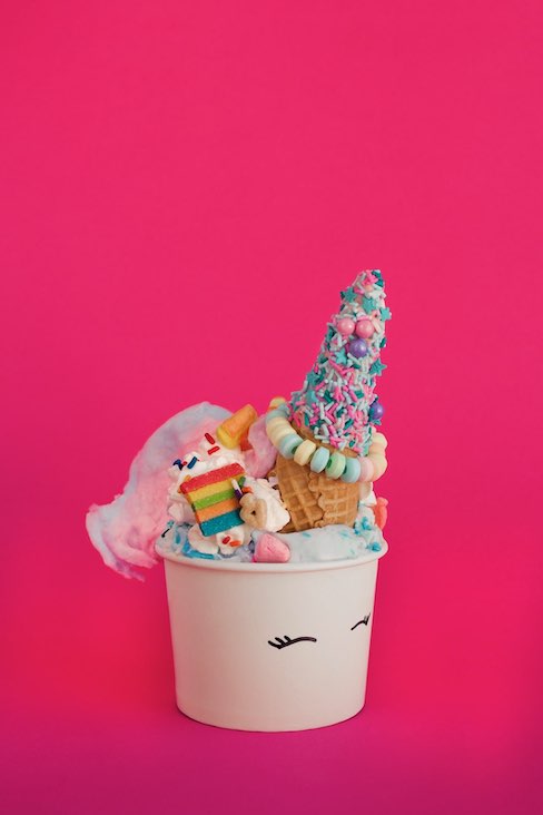 Unicorn sundae.&nbsp;Photo courtesy of Kelly&#39;s Creamery