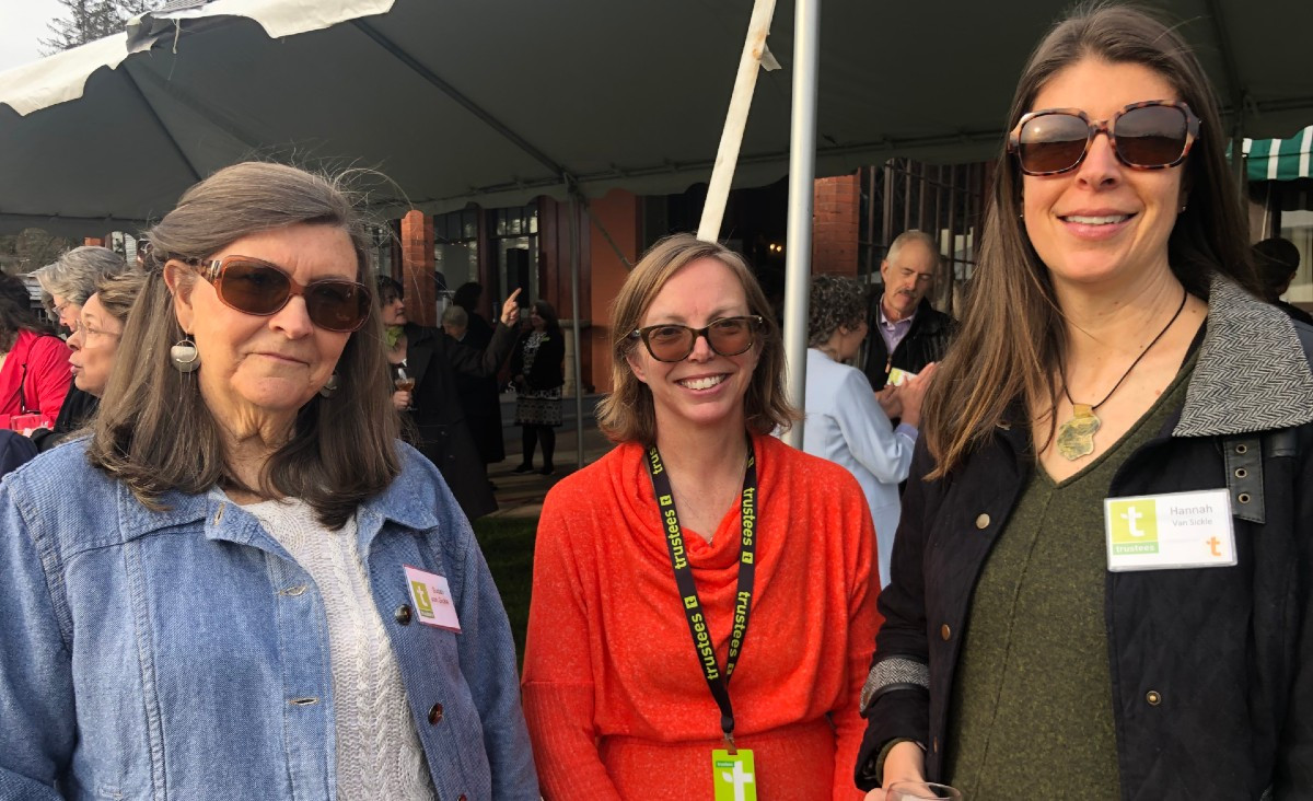 Susan Van Sickle;&nbsp;Fiona Kerr, enterprise coordinator at The Trustees; and Hannah Van Sickle, a freelance writer