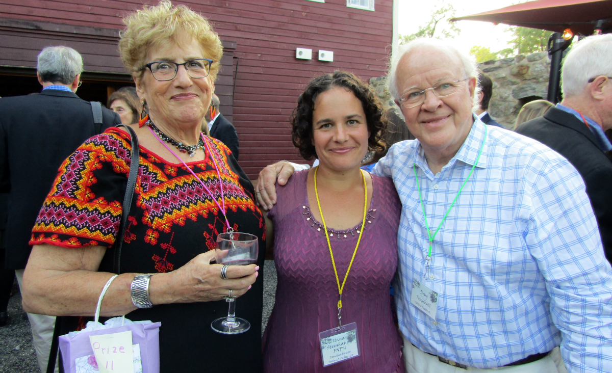 Trustee&nbsp;Denyse Adler, VIM Berkshires Executive Director Ilana Steinhauer and Doug Trumble, who created the evening&#39;s short video.