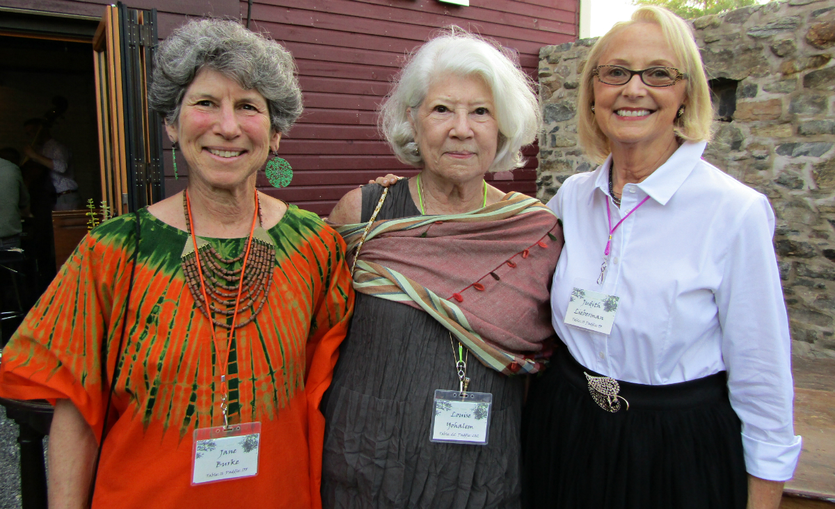 Jane Burke, volunteer Louise Yohalem and Judy Lieberman.