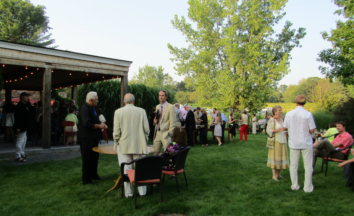 The sold-out crowd spread out over the lawn of Gedney Farm, snacked on hors d&#39;oeuvres and enjoyed live music from Berkshire Jazz Collective.