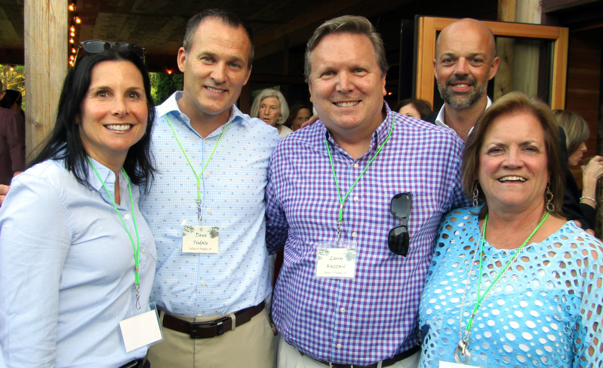 Kathy and Dave Tisdale with trustee&nbsp;Larry Hazzard, Mass. State Senator Adam Hinds and Kris Hazzard.