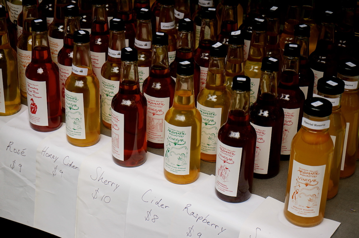 Vinegars in the monastery shop