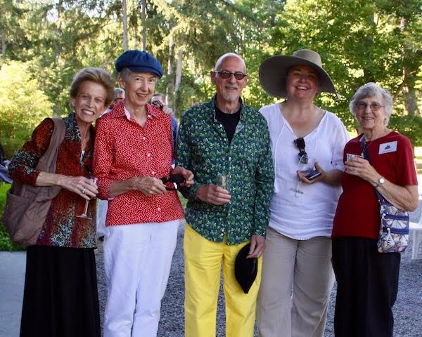 Events committee member&nbsp;Robin Waxenberg, longtime volunteers&nbsp;Duane&nbsp;and&nbsp;Linda Watson, board member and director of the events committee&nbsp;Colleen Bloxham&nbsp;and docentMarion Baldaun. (Wilderstein&rsquo;s ad hoc curator, Duane Watson and wife Linda have been volunteers at the site for nearly 30 years. They have been integral to the huge task of cataloging the materials at the property which now fill a 60,000 item database.)