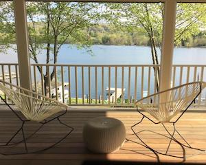 Porch overlooking water