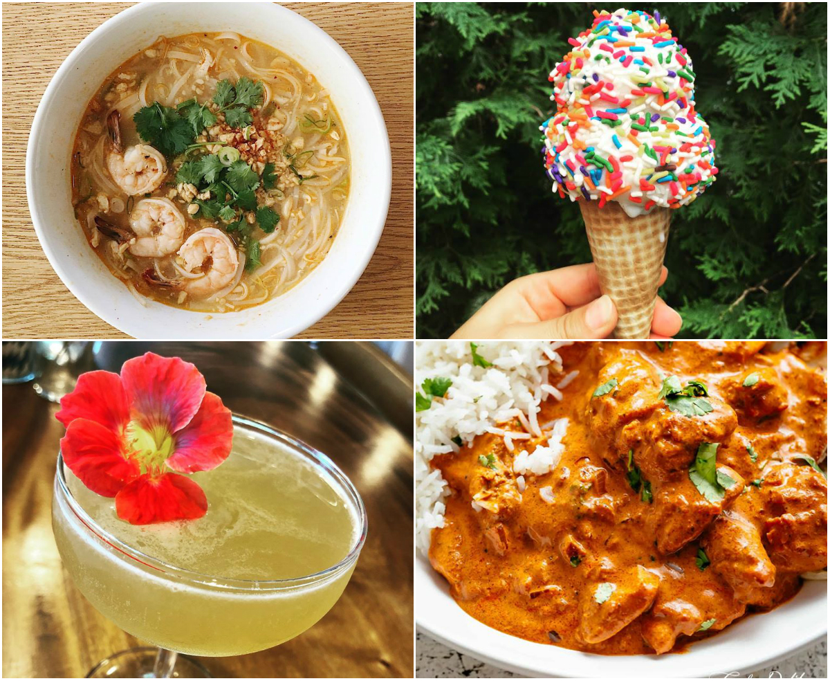 Clockwise from top left: Blue Mango, Lickety Split, Spice Root, Mezze Bistro + Bar Clockwise from top left: Blue Mango, Lickety Split, Spice Root, Mezze Bistro + Bar