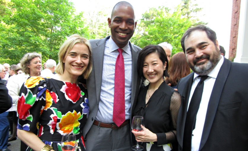 Elena Siyanko of PS21 with US Congressman from New York Antonio Delgado, Kaatsbaan's Sonja Kostich, and Louis Venturelli at the Winnakee gala Elena Siyanko of PS21 with US Congressman from New York Antonio Delgado, Kaatsbaan's Sonja Kostich, and Louis Venturelli at the Winnakee gala