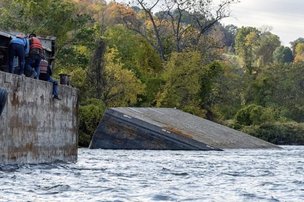 A Capsized Barge and the Future of Hudson’s Waterfront Plans Stuck in the Mud