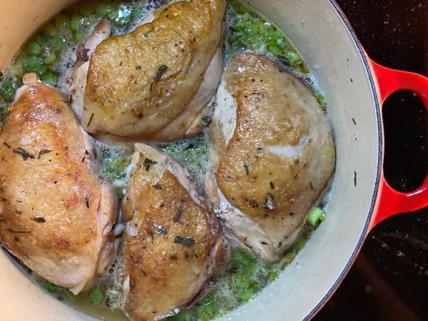 Recipe: Hard Cider And Leek Braised Chicken