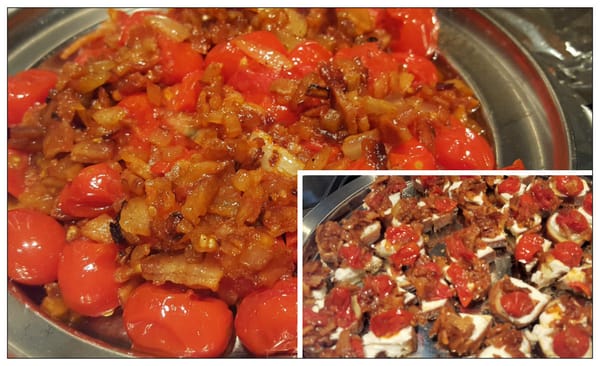 Recipe: Burst cherry Toms And Pancetta Canapes