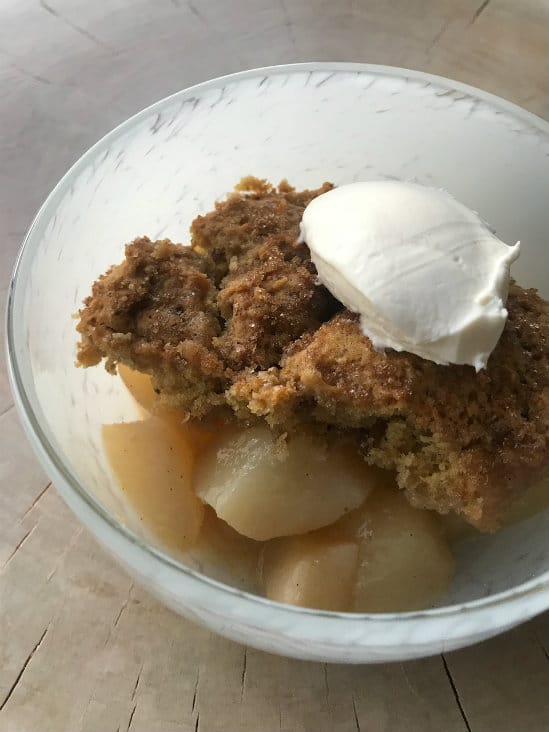 Recipe: Pear and Chestnut Cobbler