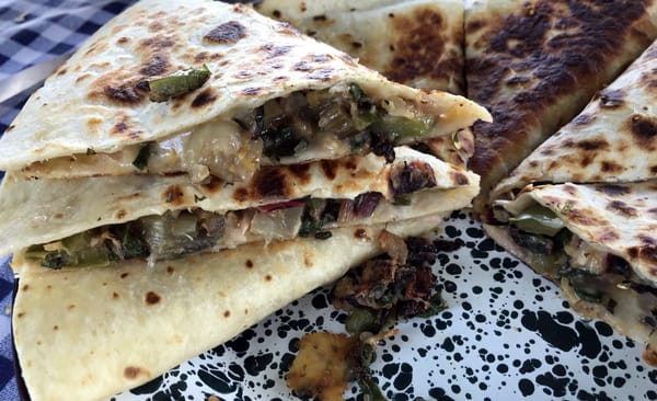 Recipe: Summer squash, Swiss chard and bell pepper Quesadillas