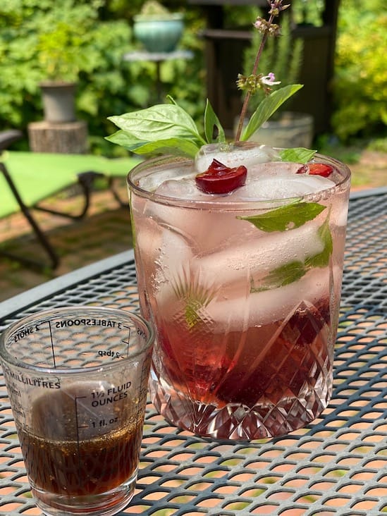 Recipe: Sour Cherry Soda with 5-Spice Syrup and Basil