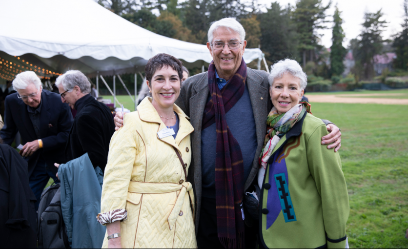 <p>Mahaiwe Director of Advancement Diane Wortis with Bob and Mary Ann Norris</p>