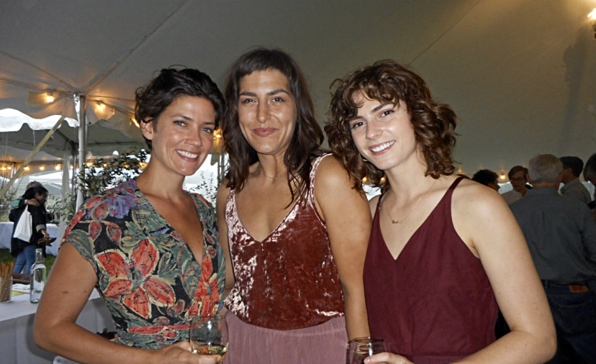 <p><strong>Christie Little, Ashley Rafalow and Sarah Ann Horton at&nbsp;The National Young Farmers Coalition event</strong></p>