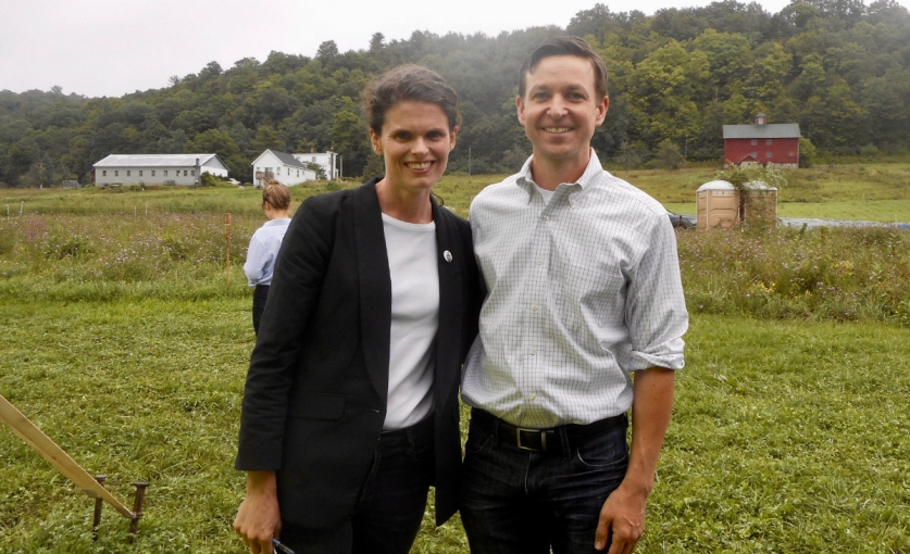 <p><strong>Lindsey Lusher Shute, executive director and co-founder, with Will Yandik, director of philanthropy.</strong></p>