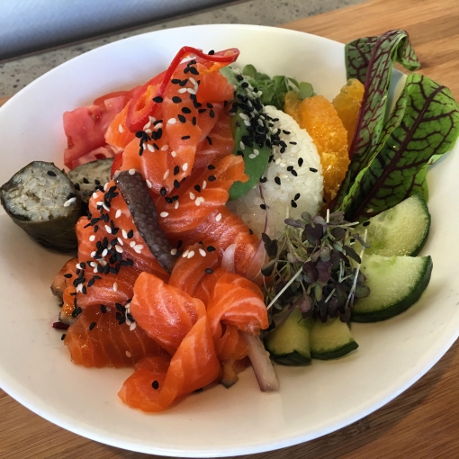 <p><strong>New York Steelhead poke bowl at 273 Kitchen in Harrison, New York</strong></p>