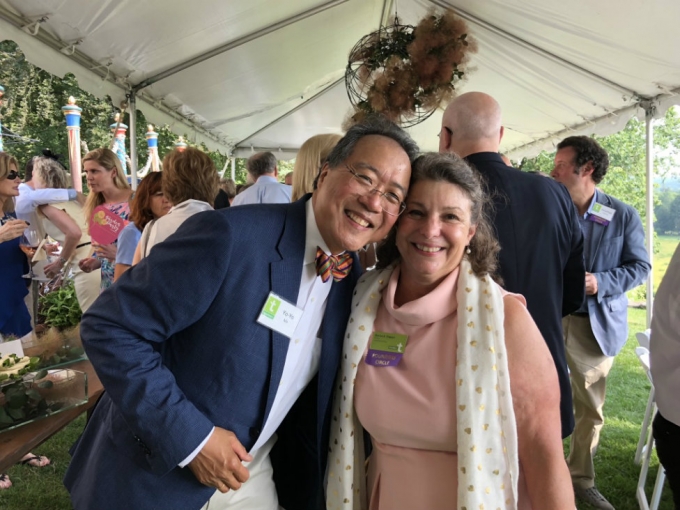 <p><strong>Cellist and Berkshires resident Yo-Yo Ma with Denise Trapani, director of leadership giving and a Founders Circle member.</strong></p>