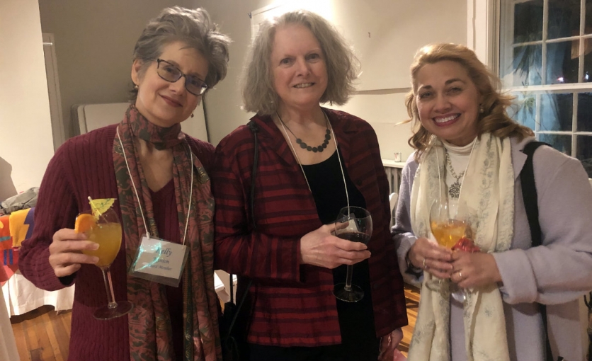 <p><strong>Kelly Kynion, a board member, with Kathy Zdeb and Betsy Wyman.</strong></p>