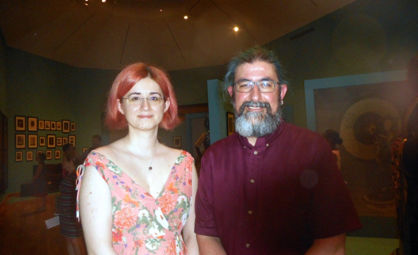 <p><strong>Burcu Gurcay-Morris</strong>&nbsp;and&nbsp;<strong>David Gurcay-Morris</strong>,&nbsp;the museum&rsquo;s exhibition designer.</p>