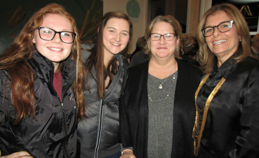 <p><strong>Jordan Simmons, Meghan Radley, Ghent&nbsp;town clerk Michelle Radley, whose photo is in the show, and town councilor Patti Metheney</strong></p>