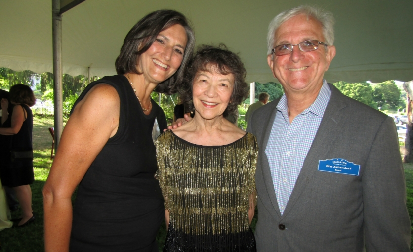 <p><strong>The evening&#39;s honoree, Maggie Buchwald [center] with the gala&#39;s co-chairs, Sandy and Ron Ashendorf</strong></p>
