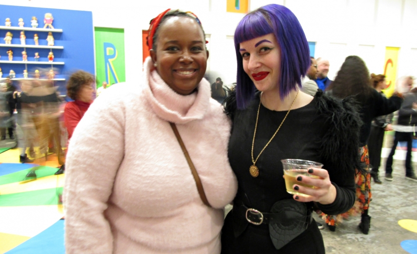 <p><strong>Artist&nbsp;<a href="http://www.aninamajor.com/" target="_blank">Anina Major</a> with Megan Tamas of <a href="http://neon-void-studio.com/" target="_blank">Neon Void Gallery</a></strong></p>